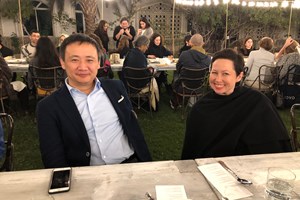 Pi Li & Lara Day. VIP Dinner at Abdelmonem Alserkal’s Home Garden. FIELD MEETING Take 6: Thinking Collections (25–26 January 2019) In Collaboration with Alserkal Avenue, Dubai. Courtesy Asia Contemporary Art Week (ACAW).